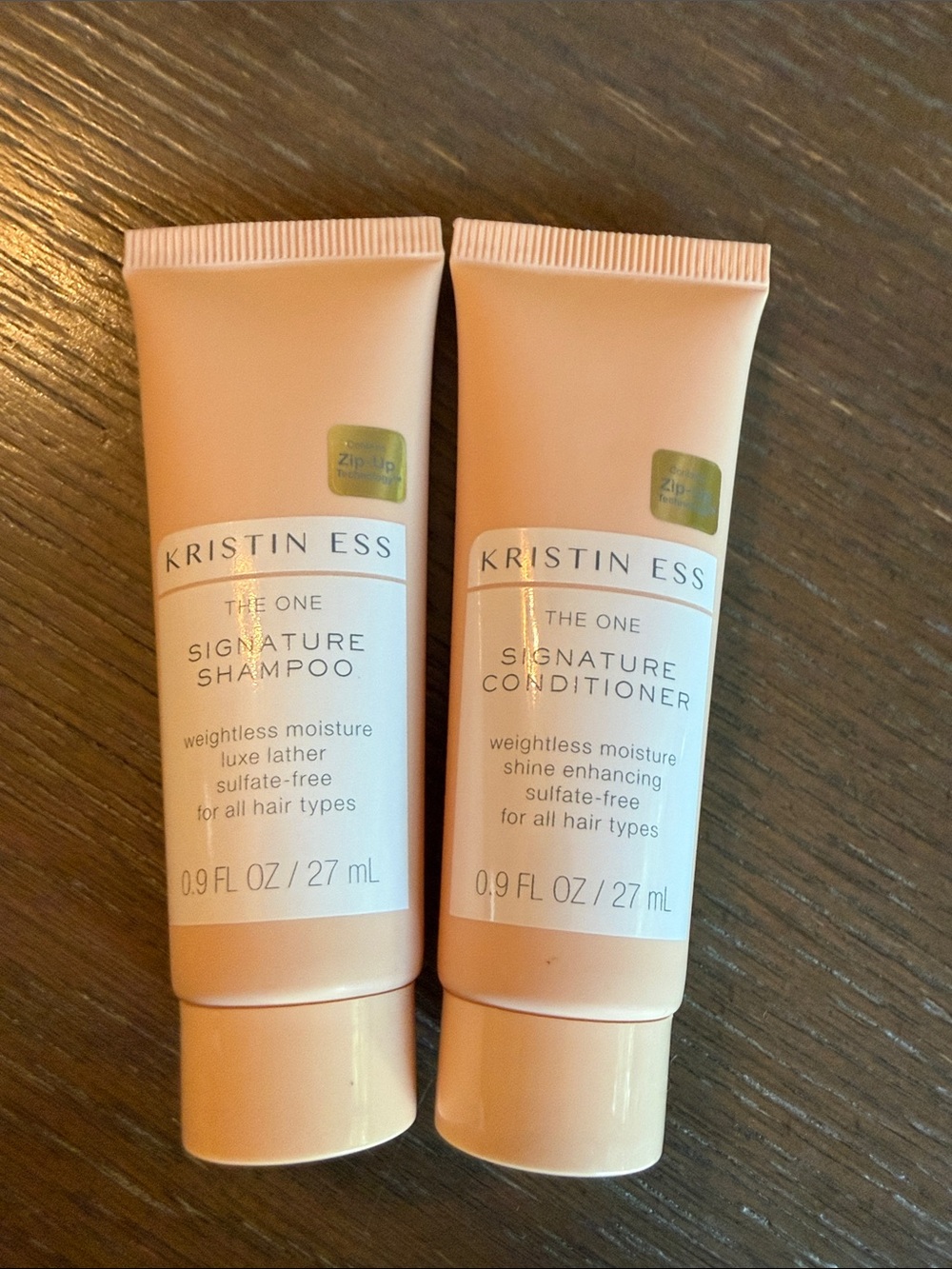 Kristin Ess The One Signature Shampoo & Conditioner - Peach Tubes Travel Size